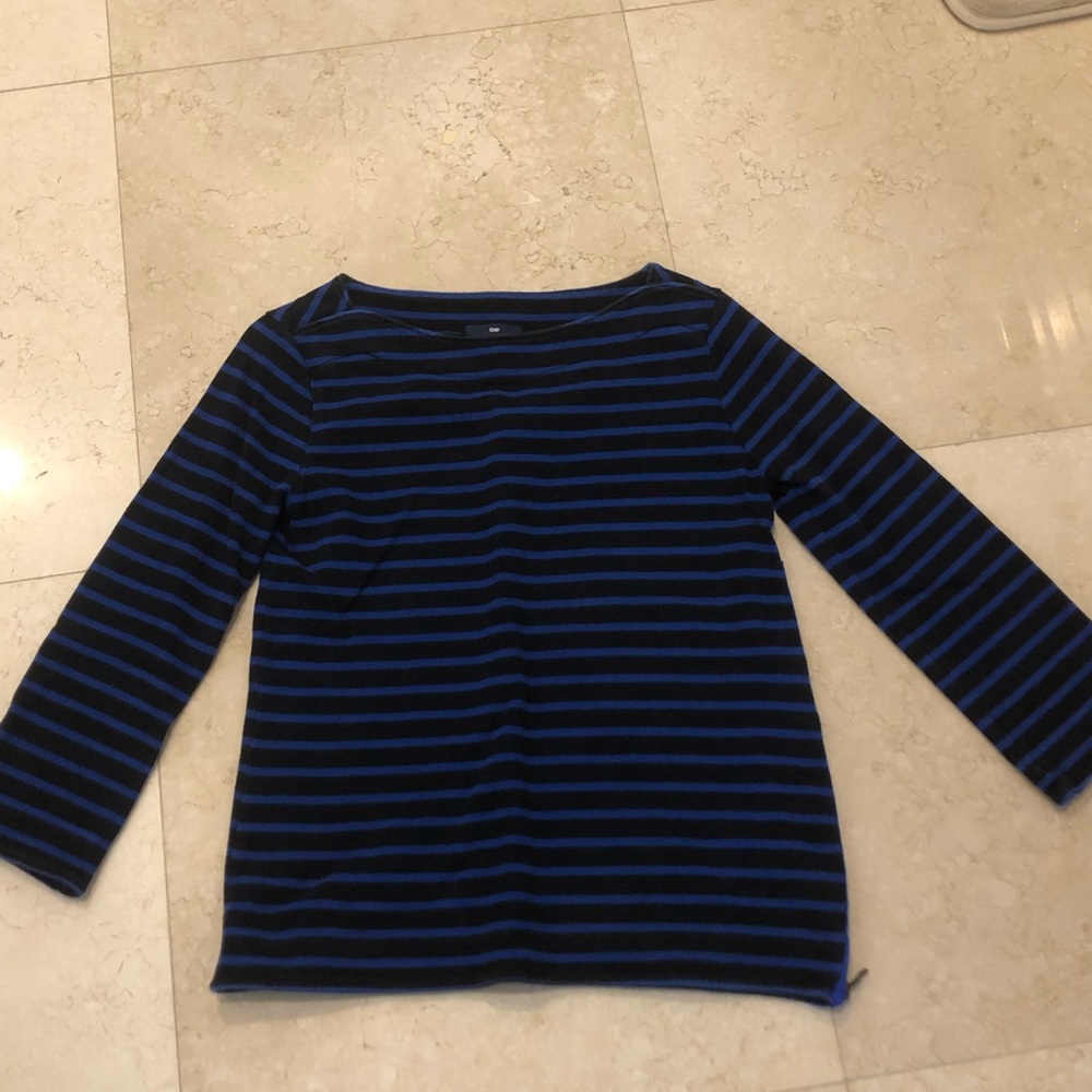 Striped Gap Zipper Top